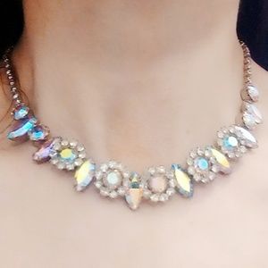 Vintage Aurora Borealis Necklace & Earrings Set